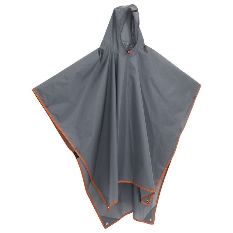Sport si Outdoor - Camping - Accesorii camping si drumetii - Poncho ploaie cu gluga design 2 in 1 gri/portocaliu 223x145 cm - Infinity.ro