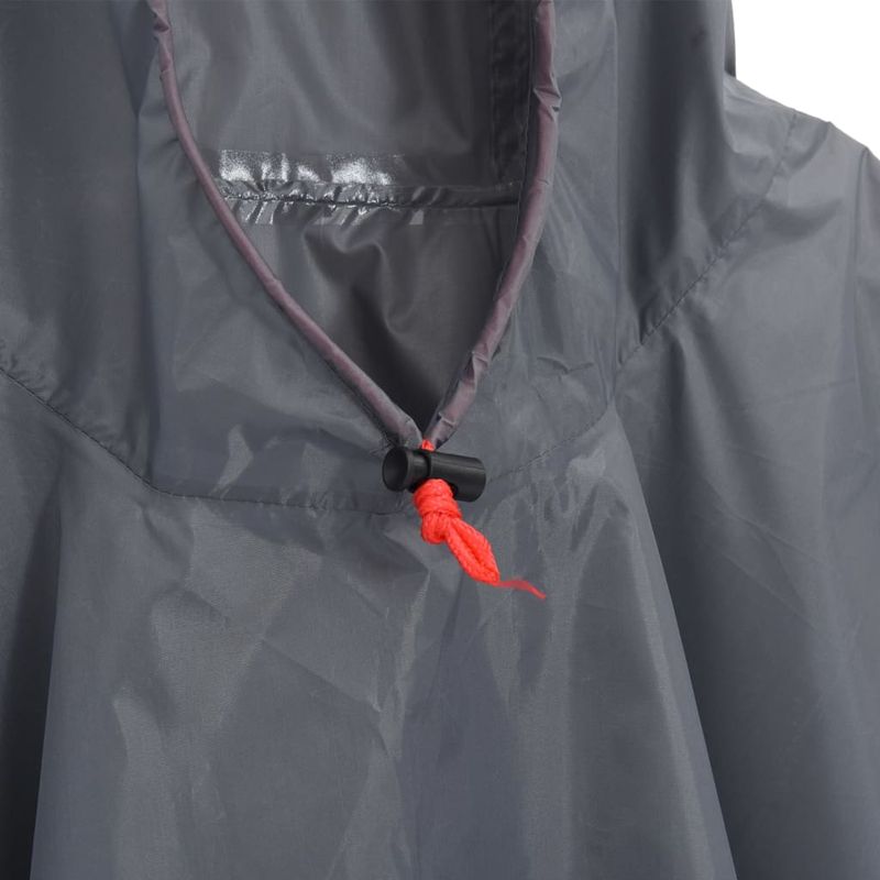 Sport si Outdoor - Camping - Accesorii camping si drumetii - Poncho ploaie cu gluga design 2 in 1 gri/portocaliu 223x145 cm - Infinity.ro