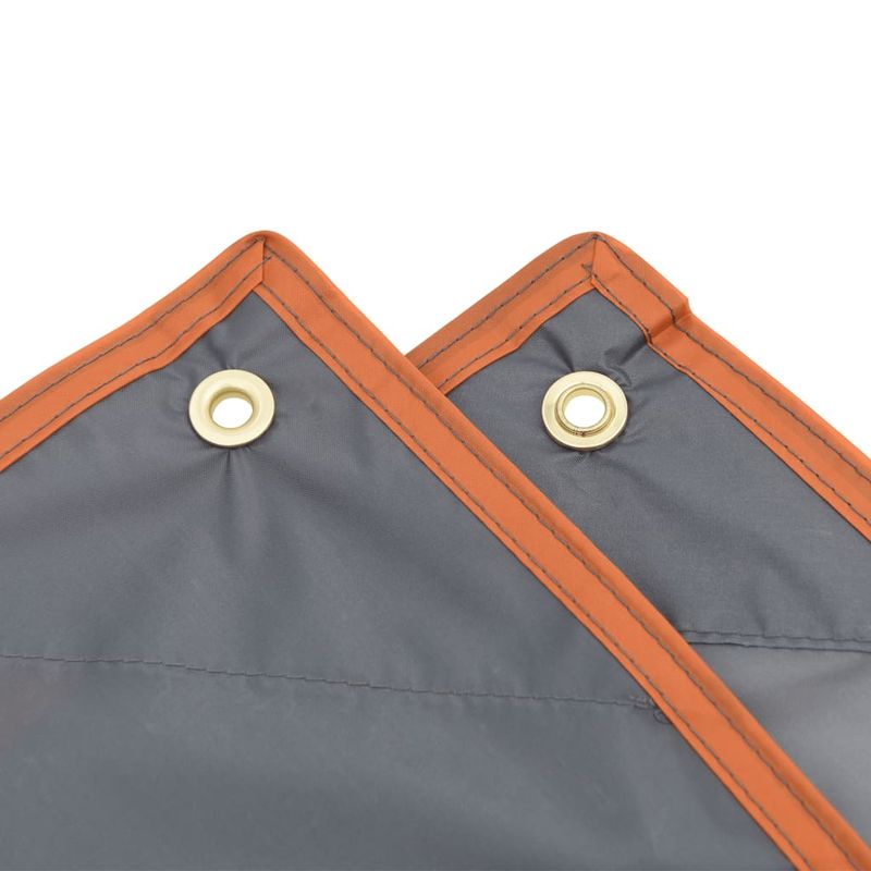 Sport si Outdoor - Camping - Accesorii camping si drumetii - Poncho ploaie cu gluga design 2 in 1 gri/portocaliu 223x145 cm - Infinity.ro