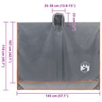 Sport si Outdoor - Camping - Accesorii camping si drumetii - Poncho ploaie cu gluga design 2 in 1 gri/portocaliu 223x145 cm - Infinity.ro