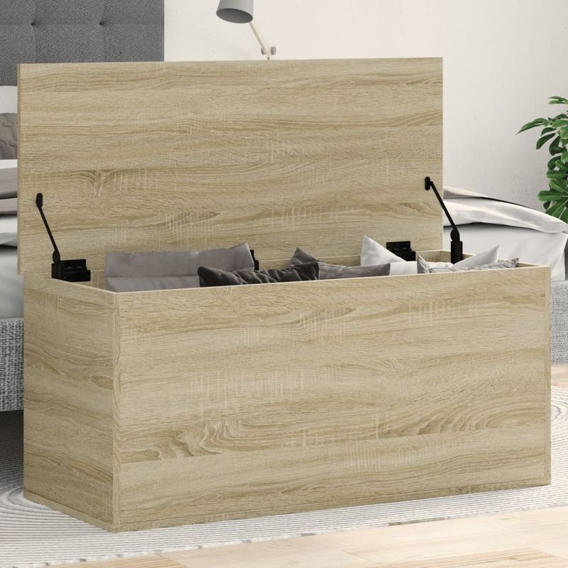 Casa si Gradina - Mobilier - Organizare si depozitare - Cutii depozitare - Cutie de depozitare stejar sonoma, 100x42x46 cm, lemn prelucrat - Infinity.ro