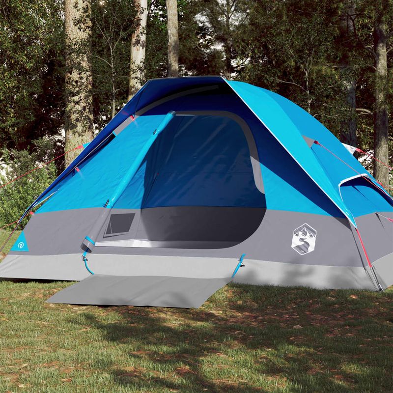 Sport si Outdoor - Camping - Corturi camping - Cort de camping cupola pentru 4 persoane, albastru, impermeabil - Infinity.ro
