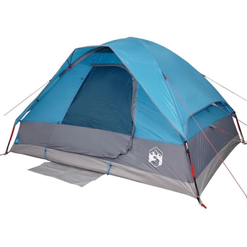 Sport si Outdoor - Camping - Corturi camping - Cort de camping cupola pentru 4 persoane, albastru, impermeabil - Infinity.ro