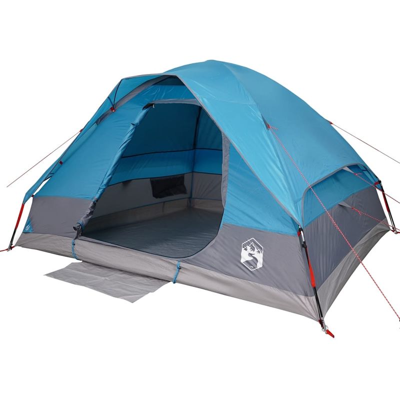 Sport si Outdoor - Camping - Corturi camping - Cort de camping cupola pentru 4 persoane, albastru, impermeabil - Infinity.ro