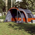 Sport si Outdoor - Camping - Corturi camping - Cort de familie 6 persoane, gri/portocaliu, impermeabil - Infinity.ro
