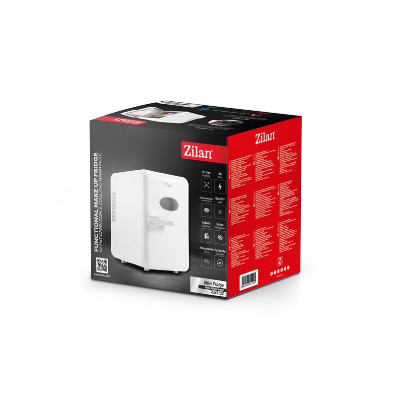 Electronice si Electrocasnice/Aparate frigorifice/Frigidere - Mini Frigider Zilan ZLN1153 portabil, capacitate 4L, putere 36W, functie de incalzire si racire - Infinity.ro