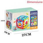 Jucarii, Copii si Bebe - Jucarii si jocuri - Jucarii & jocuri educative - Jucarii interactive - Cub creativ cu forme geometrice, kidsnplay, multicolor, tip puzzle, 3 ani+ - Infinity.ro