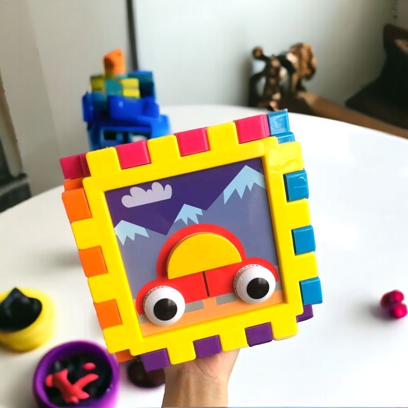 Jucarii, Copii si Bebe - Jucarii si jocuri - Jucarii & jocuri educative - Jucarii interactive - Cub creativ cu forme geometrice, kidsnplay, multicolor, tip puzzle, 3 ani+ - Infinity.ro