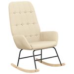 Casa si Gradina - Gradina si terasa - Balansoare si hamace - Balansoare - Scaun balansoar cu taburet, crem, material textil, cantitate în pachet: 1, model cu suport de picioare - Infinity.ro