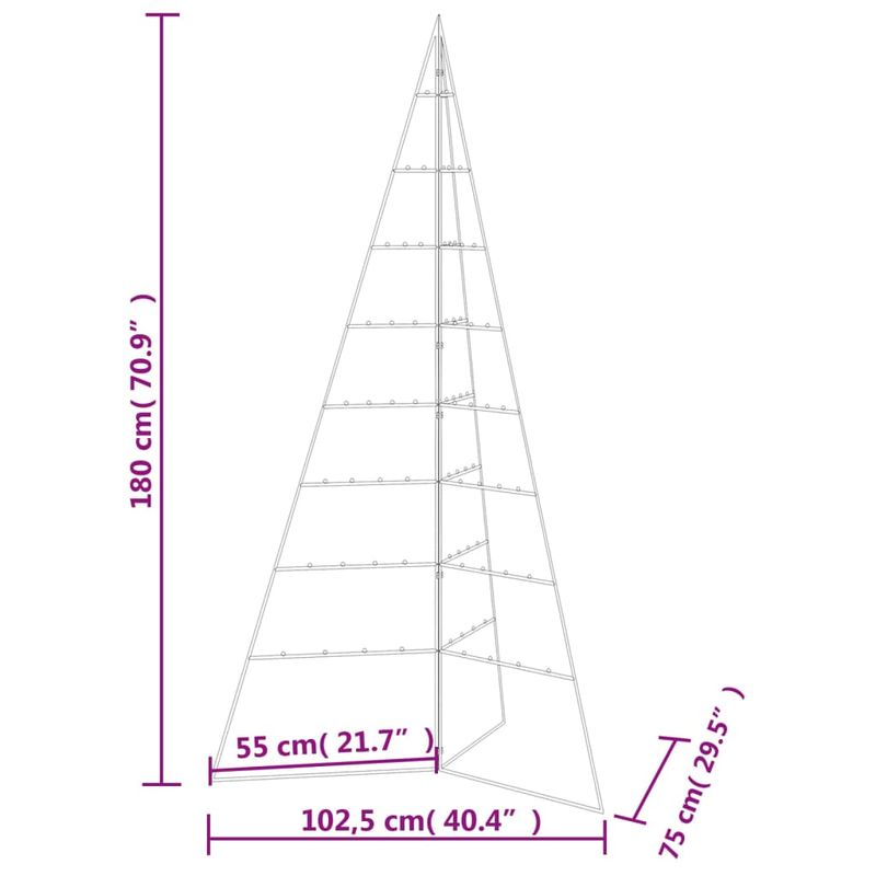 Casa si Gradina - Decoratiuni - Decoratiuni de sezon - Brad de Craciun din metal pentru decor, negru, 180 cm - Infinity.ro