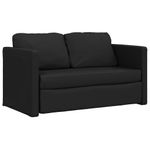 Casa si Gradina - Mobilier - Canapele si coltare - Canapele - Canapea extensibila 2 in 1, negru, 112x174x55cm piele ecologica - Infinity.ro