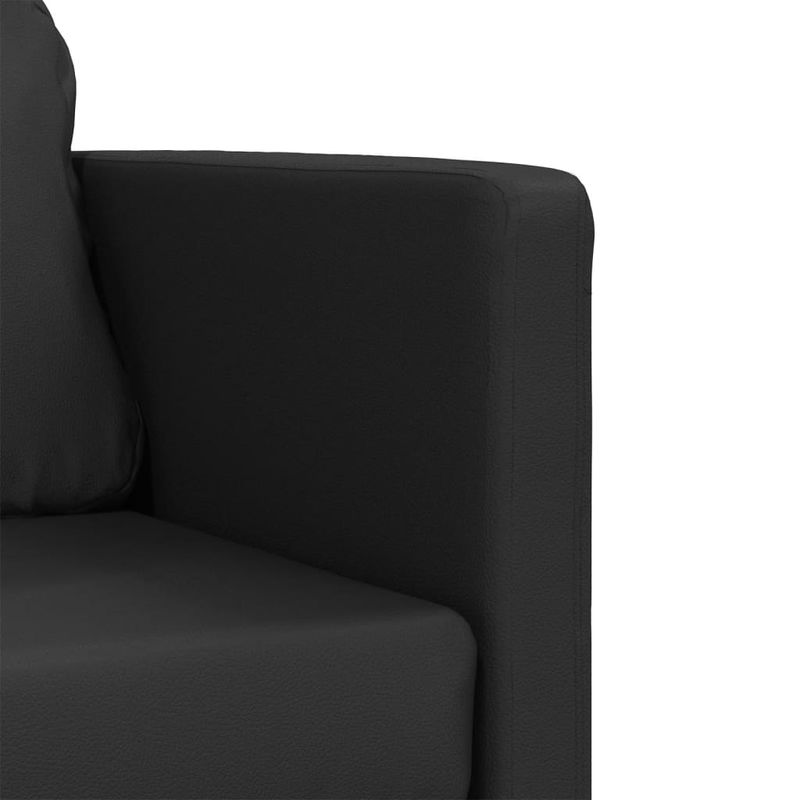 Casa si Gradina - Mobilier - Canapele si coltare - Canapele - Canapea extensibila 2 in 1, negru, 112x174x55cm piele ecologica - Infinity.ro