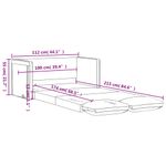 Casa si Gradina - Mobilier - Canapele si coltare - Canapele - Canapea extensibila 2 in 1, negru, 112x174x55cm piele ecologica - Infinity.ro