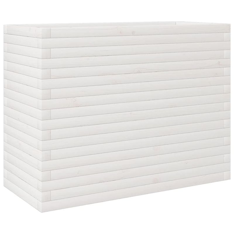 Casa si Gradina - Gradinarit si plante - Plante si ghivece - Ghivece si suporturi - Jardiniera de gradina, alb, 90x40x68,5 cm, lemn masiv de pin - Infinity.ro