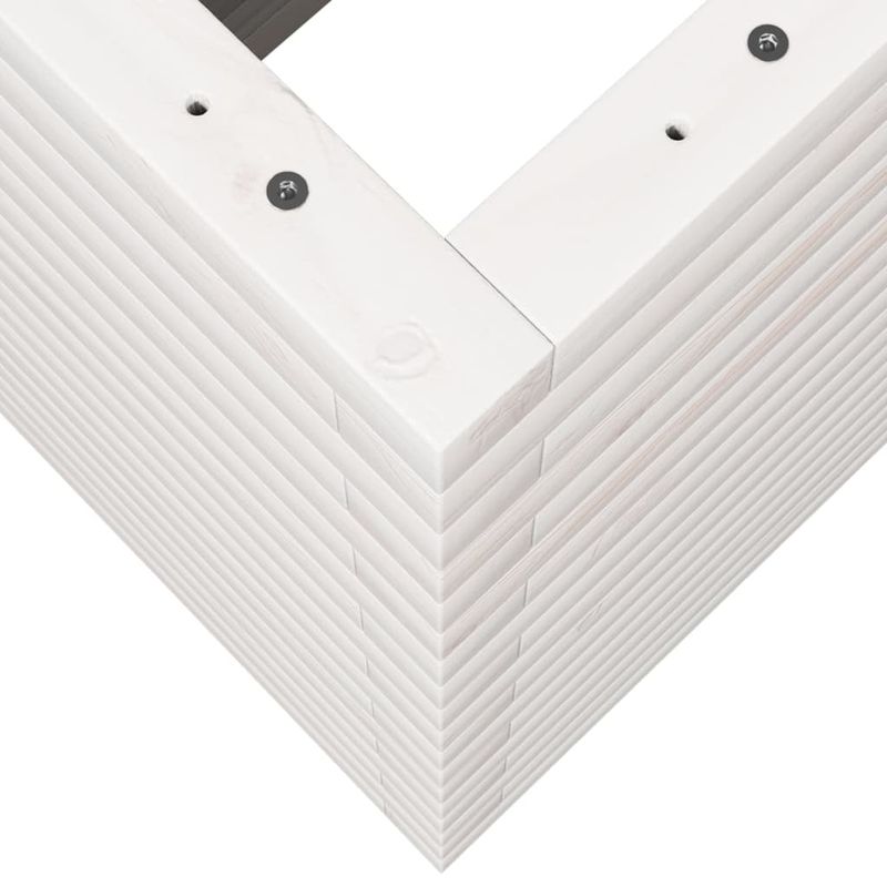 Casa si Gradina - Gradinarit si plante - Plante si ghivece - Ghivece si suporturi - Jardiniera de gradina, alb, 90x40x68,5 cm, lemn masiv de pin - Infinity.ro