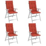 Casa si Gradina - Textile si covoare - Perne si pilote - Perne decorative - Perne scaun spatar inalt, 4 buc. melanj rosu 120x50x4 cm textil - Infinity.ro
