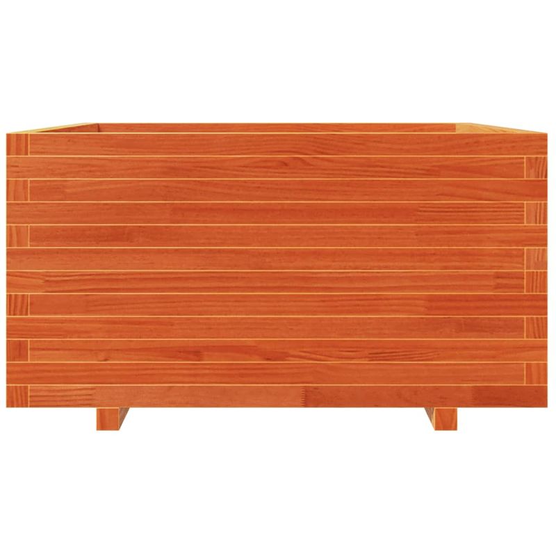 Casa si Gradina - Gradinarit si plante - Plante si ghivece - Ghivece si suporturi - Jardiniera gradina, maro ceruit, 90x90x49,5 cm, lemn masiv pin - Infinity.ro