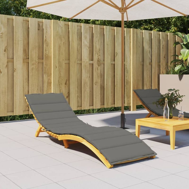 Casa si Gradina - Gradina si terasa - Mobilier exterior - Perne decorative exterior - Perna de sezlong, melanj gri inchis, 200x50x4 cm textil - Infinity.ro