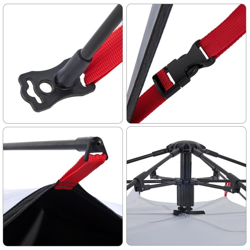 Sport si Outdoor - Camping - Corturi camping - Cort de camping 5 persoane, alb opac, setare rapida, tesatura - Infinity.ro