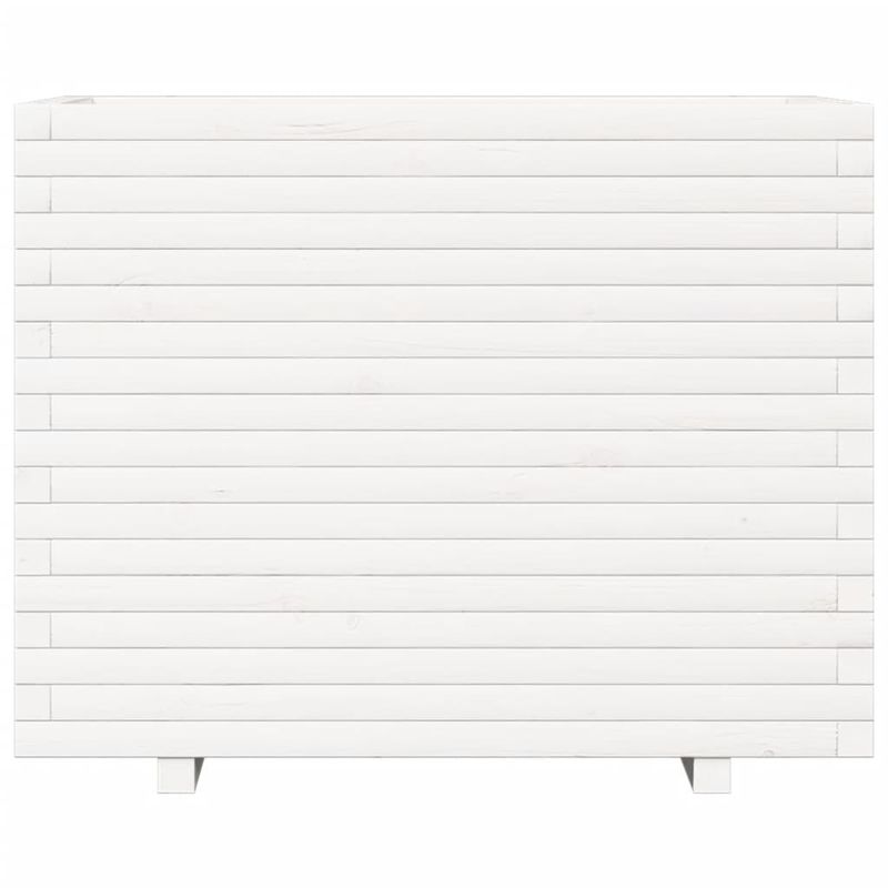 Casa si Gradina - Gradinarit si plante - Plante si ghivece - Ghivece si suporturi - Jardiniera de gradina, alb, 90x60x72,5 cm, lemn masiv de pin - Infinity.ro