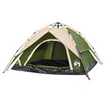 Sport si Outdoor - Camping - Corturi camping - Cort de camping cupola 4 persoane, setare rapida, verde - Infinity.ro