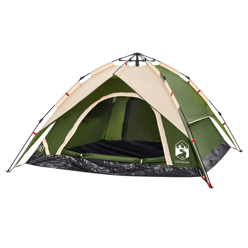Sport si Outdoor - Camping - Corturi camping - Cort de camping cupola 4 persoane, setare rapida, verde - Infinity.ro