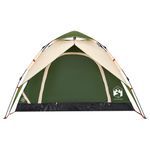 Sport si Outdoor - Camping - Corturi camping - Cort de camping cupola 4 persoane, setare rapida, verde - Infinity.ro