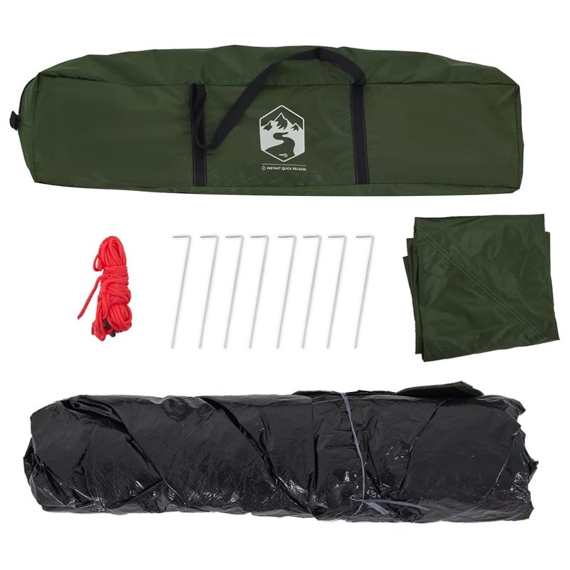 Sport si Outdoor - Camping - Corturi camping - Cort de camping cupola 4 persoane, setare rapida, verde - Infinity.ro