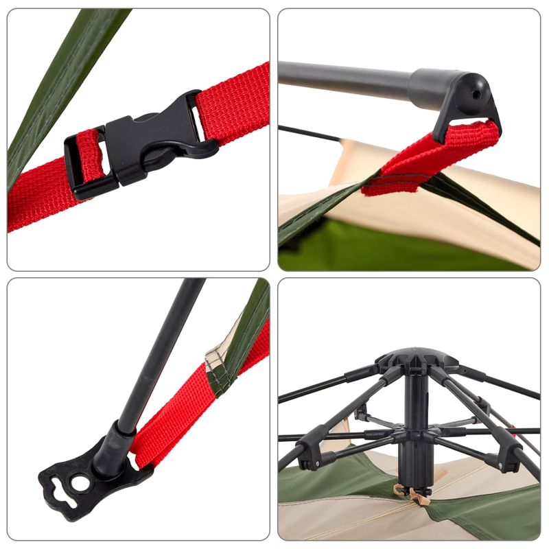 Sport si Outdoor - Camping - Corturi camping - Cort de camping cupola 4 persoane, setare rapida, verde - Infinity.ro