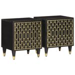 Casa si Gradina - Mobilier - Comode si corpuri - Noptiere - Noptiere, 2 buc., 40x33x46 cm, lemn masiv de acacia - Infinity.ro