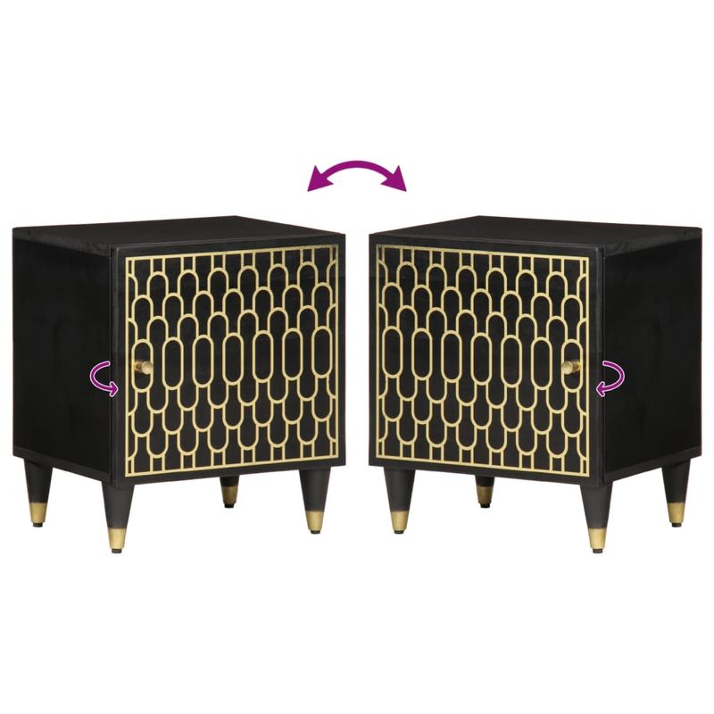 Casa si Gradina - Mobilier - Comode si corpuri - Noptiere - Noptiere, 2 buc., 40x33x46 cm, lemn masiv de acacia - Infinity.ro