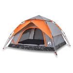 Sport si Outdoor - Camping - Corturi camping - Cort camping cupola 4 persoane, gri/portocaliu, setare rapida - Infinity.ro