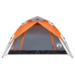 Sport si Outdoor - Camping - Corturi camping - Cort camping cupola 4 persoane, gri/portocaliu, setare rapida - Infinity.ro