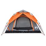 Sport si Outdoor - Camping - Corturi camping - Cort camping cupola 4 persoane, gri/portocaliu, setare rapida - Infinity.ro
