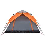 Sport si Outdoor - Camping - Corturi camping - Cort camping cupola 4 persoane, gri/portocaliu, setare rapida - Infinity.ro