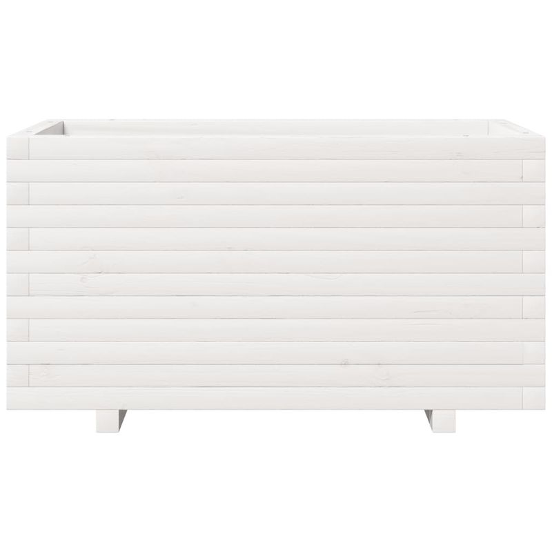 Casa si Gradina - Gradinarit si plante - Plante si ghivece - Ghivece si suporturi - Jardiniera de gradina, alb, 90x40x49,5 cm, lemn masiv de pin - Infinity.ro