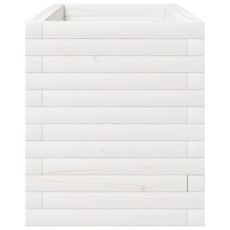 Casa si Gradina - Gradinarit si plante - Plante si ghivece - Ghivece si suporturi - Jardiniera de gradina, alb, 90x40x49,5 cm, lemn masiv de pin - Infinity.ro