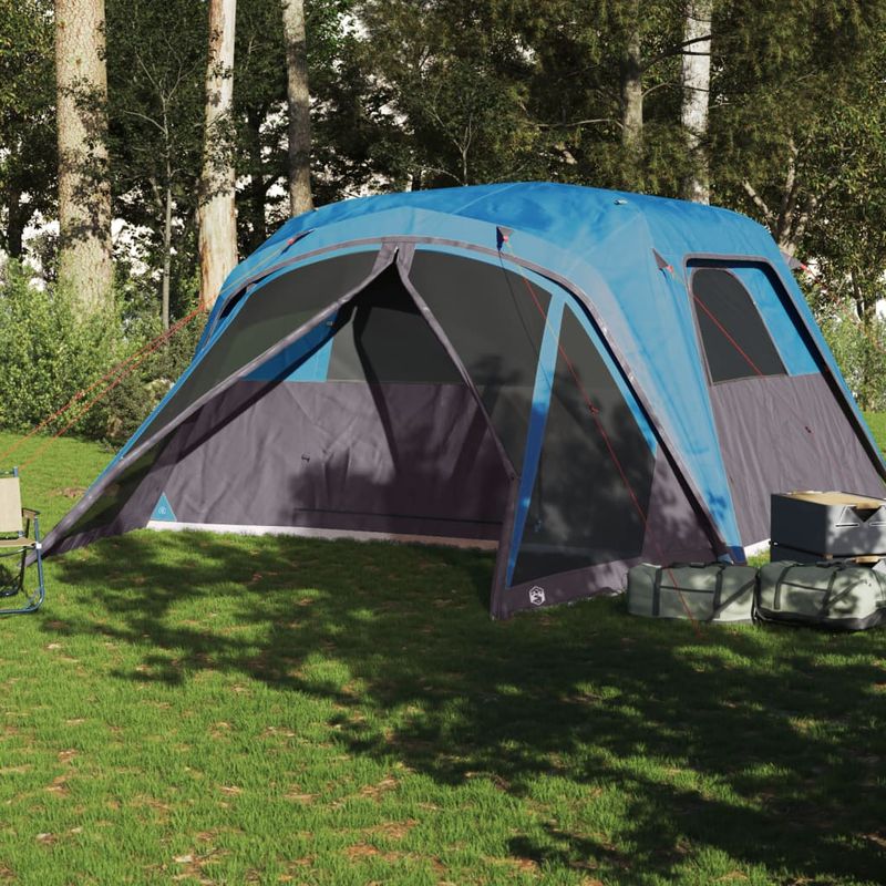 Sport si Outdoor - Camping - Corturi camping - Cort de familie cu veranda 6 persoane, albastru, impermeabil - Infinity.ro