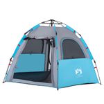 Sport si Outdoor - Camping - Corturi camping - Cort de camping cabana 4 persoane albastru cu eliberare rapida - Infinity.ro