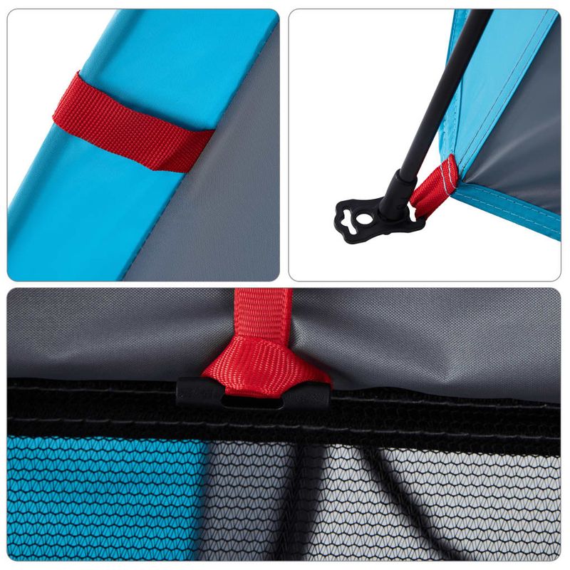 Sport si Outdoor - Camping - Corturi camping - Cort de camping cabana 4 persoane albastru cu eliberare rapida - Infinity.ro