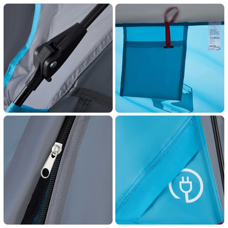 Sport si Outdoor - Camping - Corturi camping - Cort de camping cabana 4 persoane albastru cu eliberare rapida - Infinity.ro