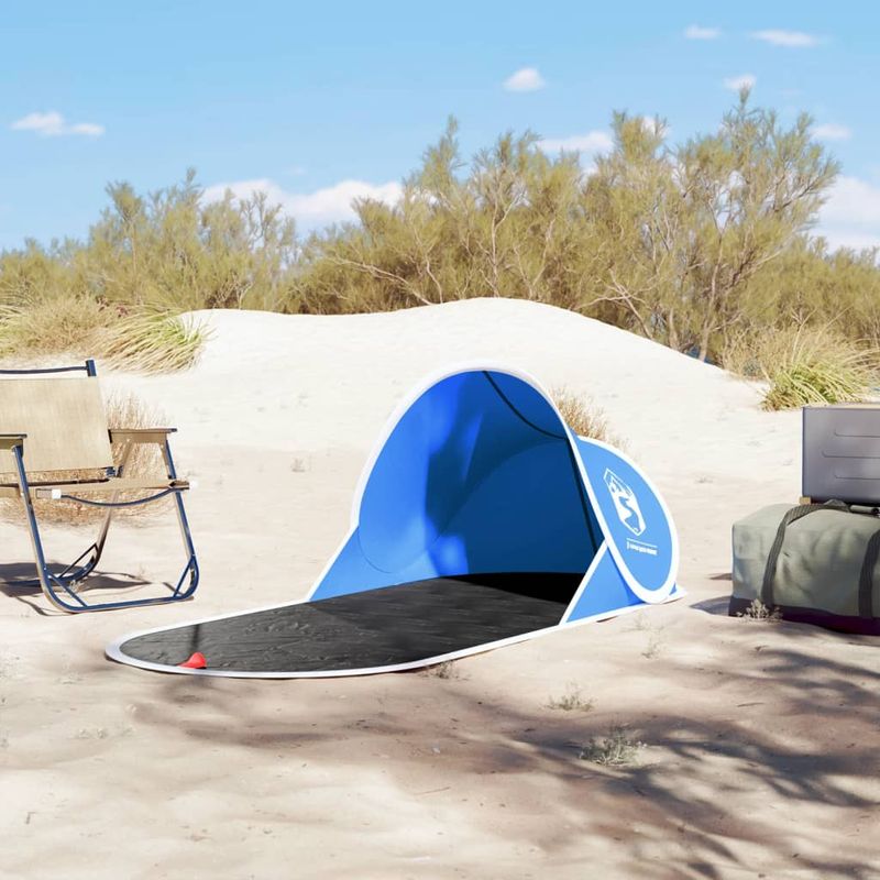 Sport si Outdoor - Camping - Corturi camping - Cort de plaja pop-up, albastru azur, rezistent la apa - Infinity.ro