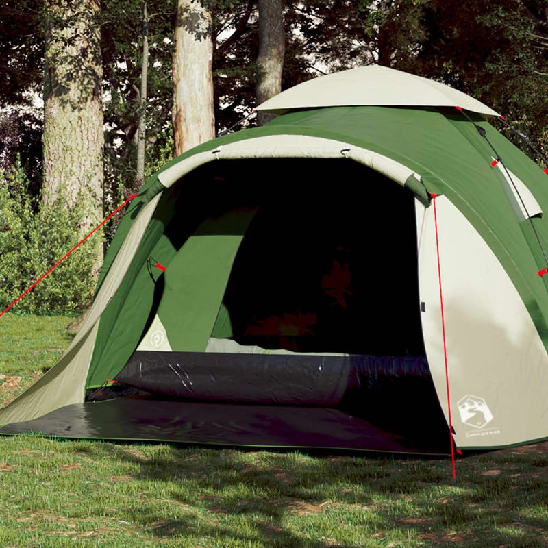 Sport si Outdoor - Camping - Corturi camping - Cort de camping cupola 3 persoane, setare rapida, verde - Infinity.ro