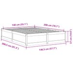 Casa si Gradina - Mobilier - Paturi si accesorii - Paturi - Cadru de pat, 140x200 cm, lemn masiv de pin - Infinity.ro