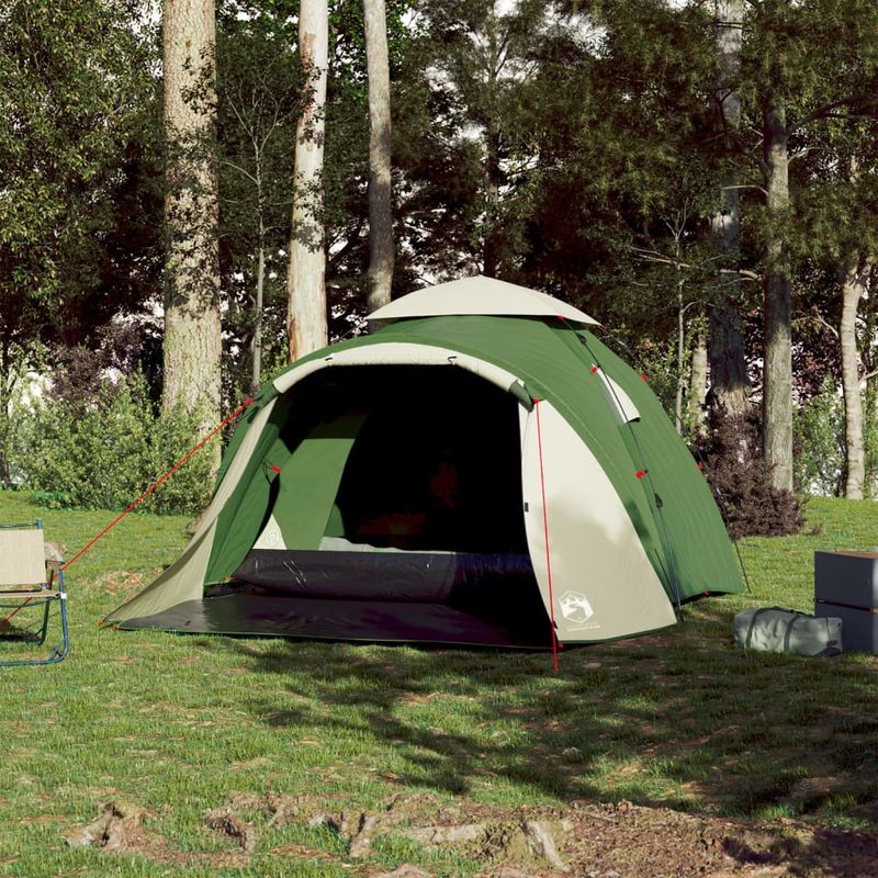 Sport si Outdoor - Camping - Corturi camping - Cort de camping cupola 3 persoane, setare rapida, verde - Infinity.ro