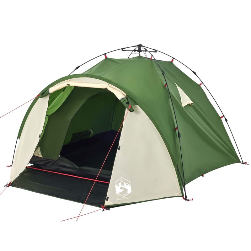 Sport si Outdoor - Camping - Corturi camping - Cort de camping cupola 3 persoane, setare rapida, verde - Infinity.ro