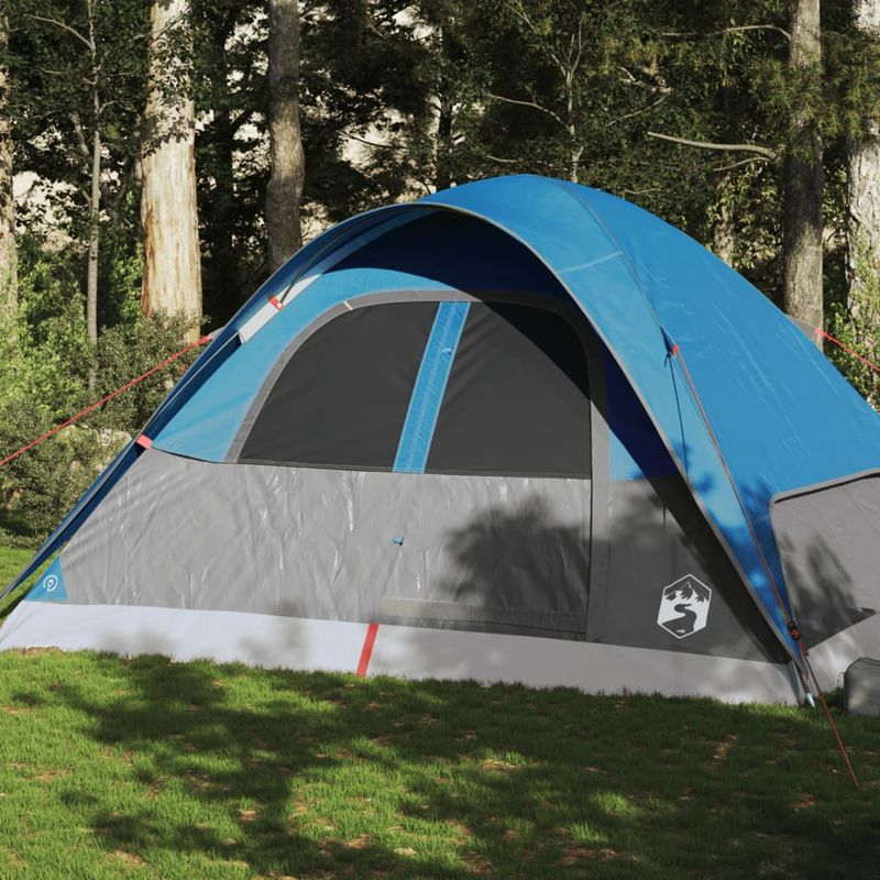 Sport si Outdoor - Camping - Corturi camping - Cort de familie cupola, 6 persoane, albastru, impermeabil - Infinity.ro