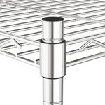 Casa si Gradina - Mobilier - Biblioteci si rafturi - Rafturi - Raft depozitare cu roti, 4 niveluri, 90x35x142 cm, crom, 200 kg - Infinity.ro