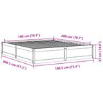 Casa si Gradina - Mobilier - Paturi si accesorii - Paturi - Cadru de pat, maro ceruit, 180x200 cm, lemn masiv de pin - Infinity.ro