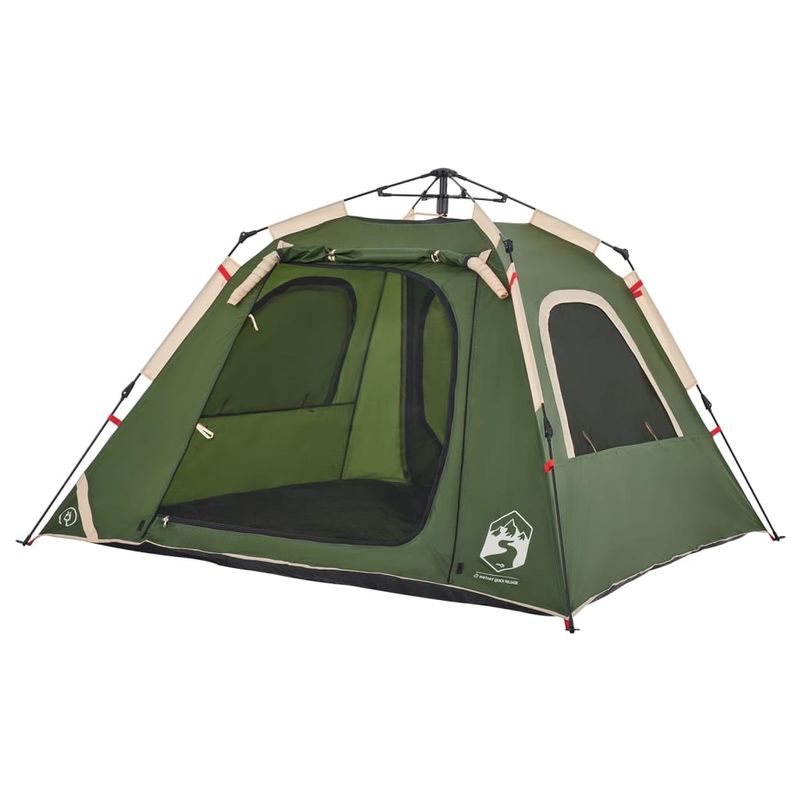 Sport si Outdoor - Camping - Corturi camping - Cort de camping cupola 4 persoane, setare rapida, verde - Infinity.ro